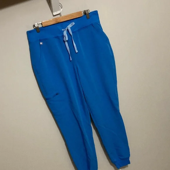 Figs Vibrant Blue Scrub Pants High Waisted Zamora Joggers Women’s Size Large - Picture 6 of 16